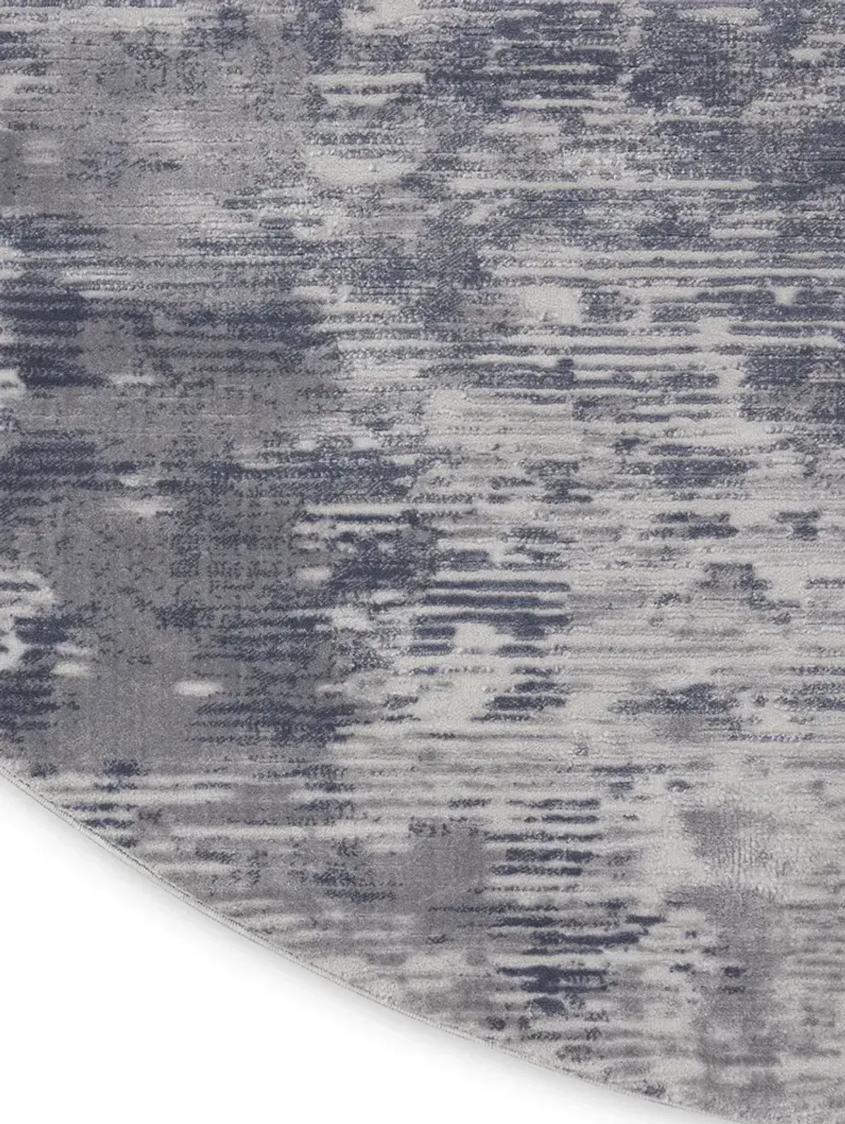 Rustic Textures RUS05 Gray 5'3" x Round Rug