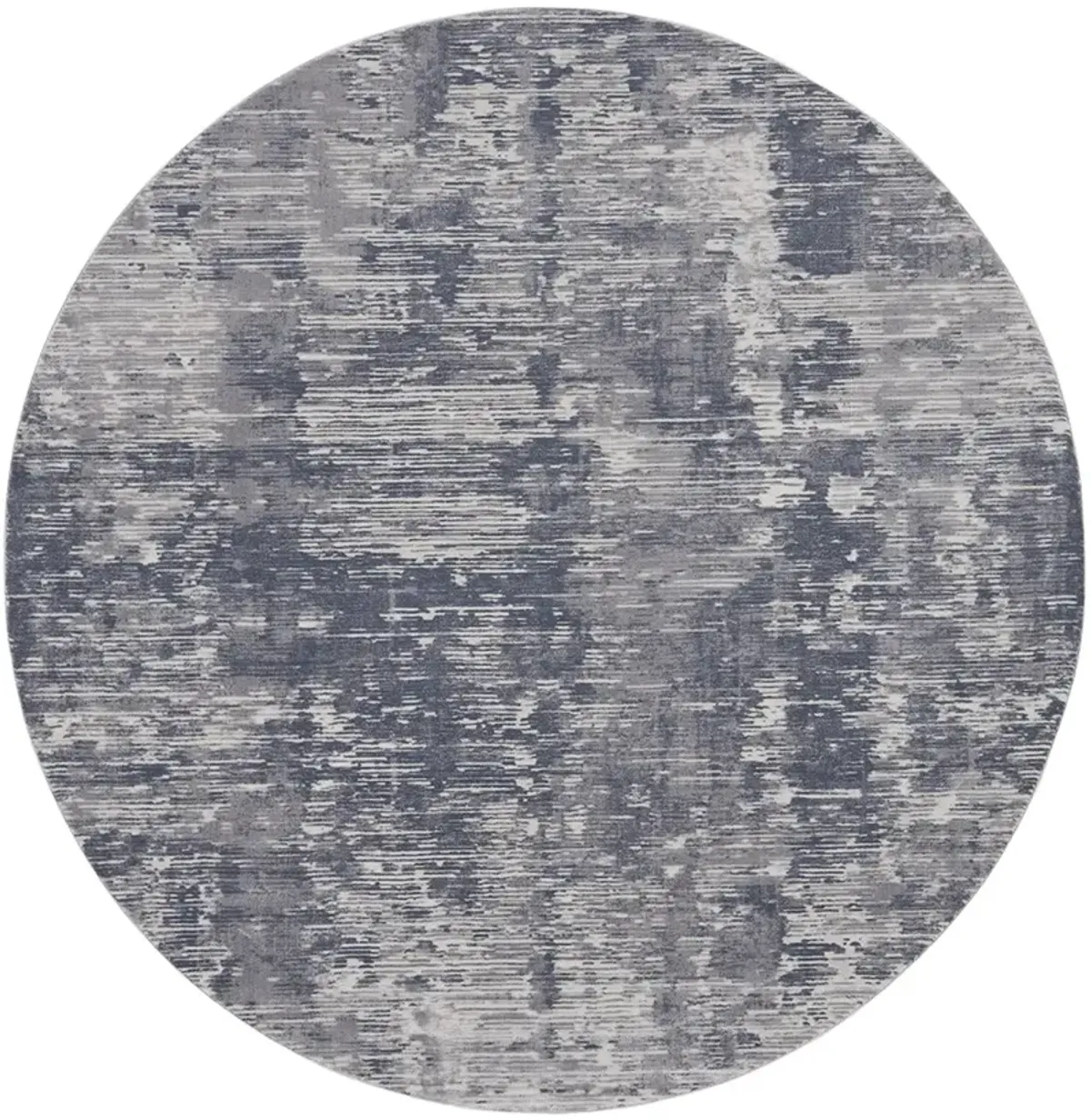 Rustic Textures RUS05 Gray 5'3" x Round Rug