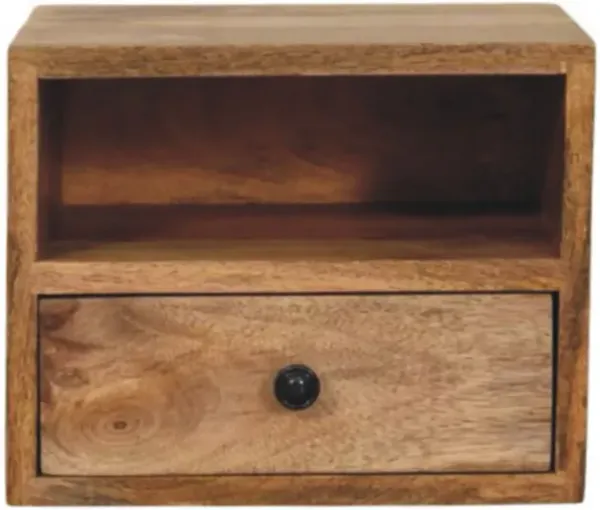 Artisan Furniture Solid Wood Solis 1-Drawer Oak-ish Wall Mounted Nightstand