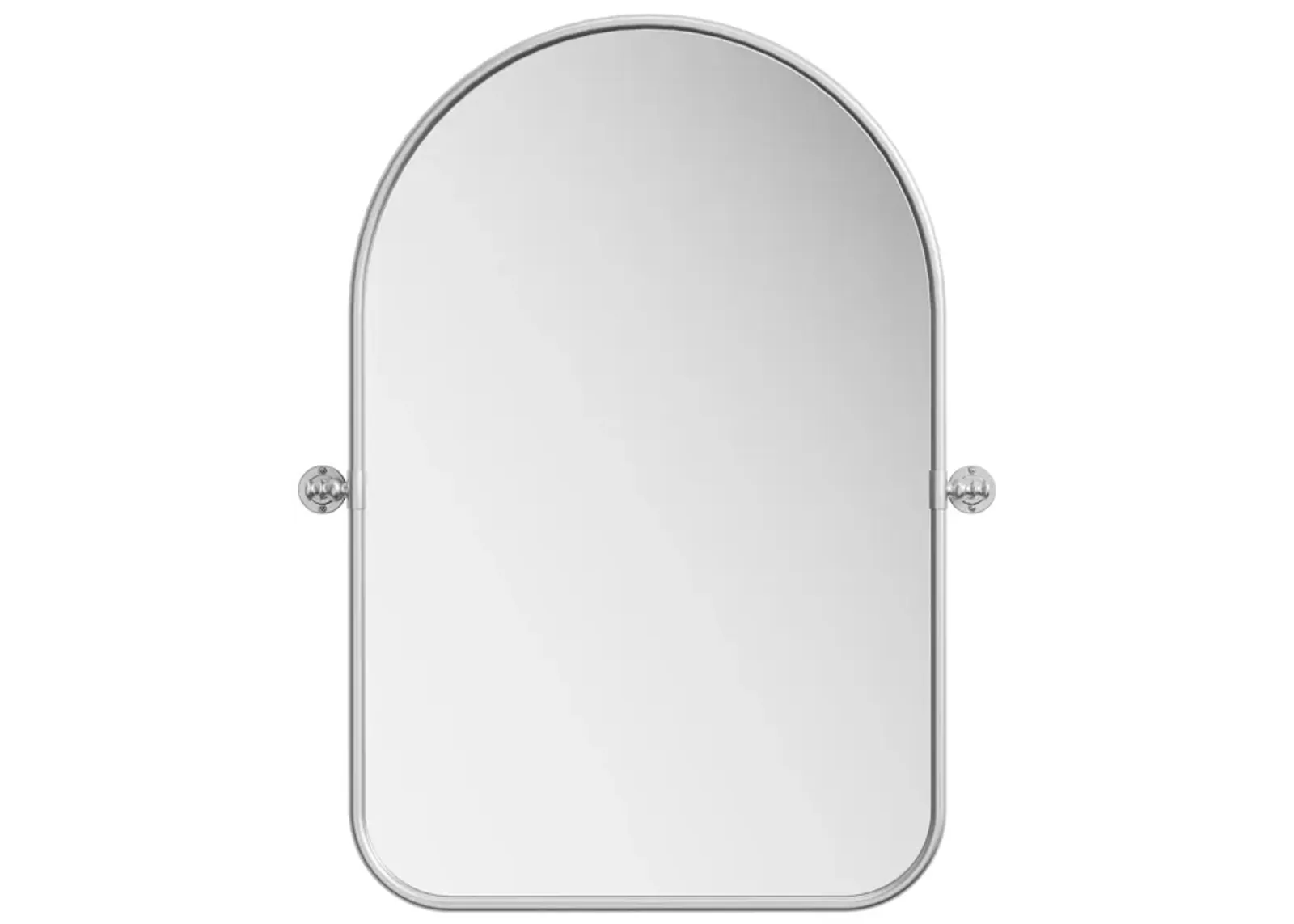 24*36  Arched Metal Sliver Framed Wall Mirror Round Corner Bathroom Vanity Mirror