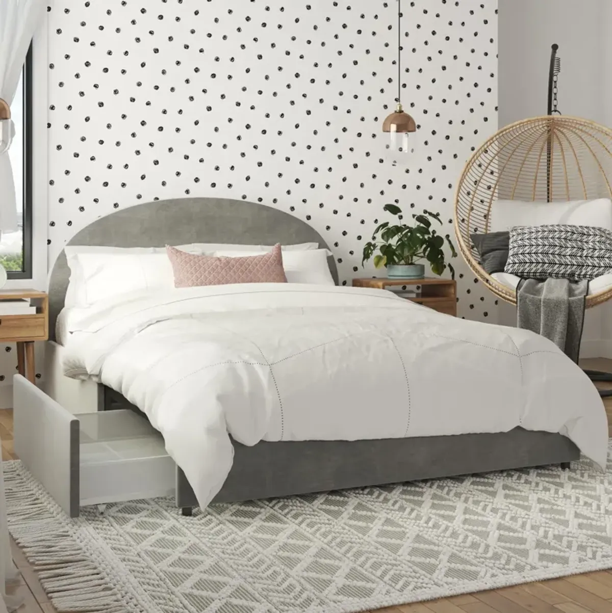 Mr. Kate Moon Upholstered Bed with Storage