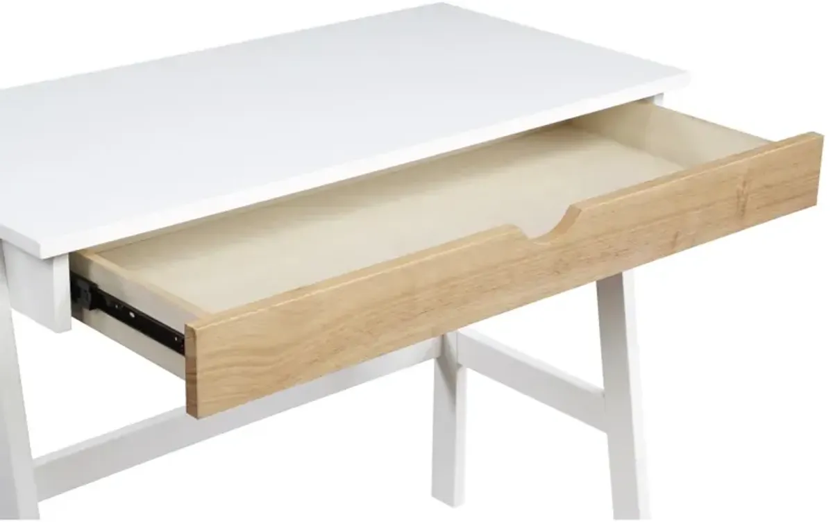 Hilton Desk In White/Natural