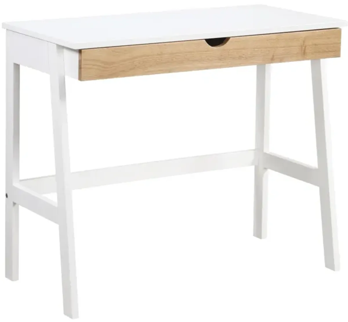 Hilton Desk In White/Natural