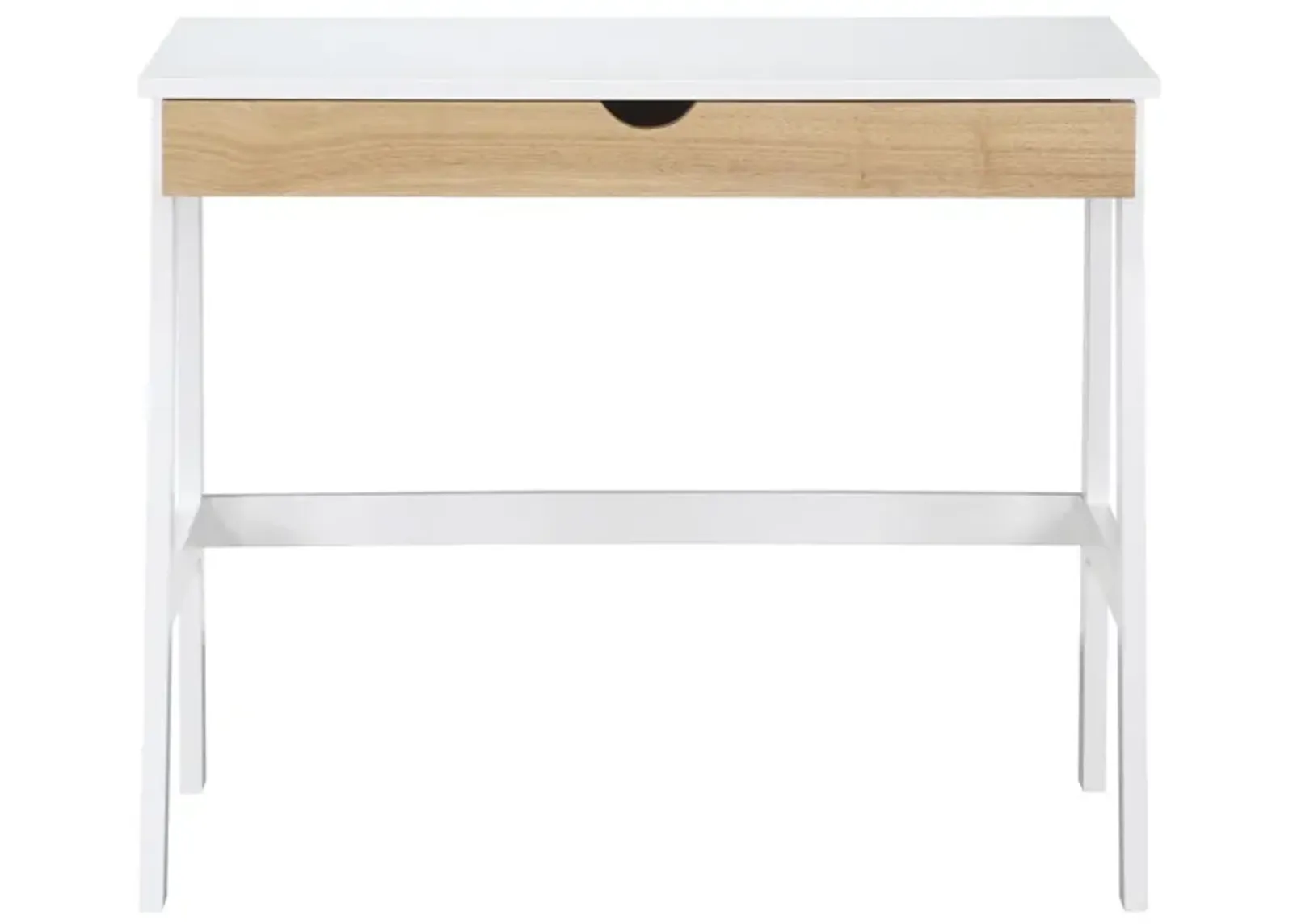 Hilton Desk In White/Natural