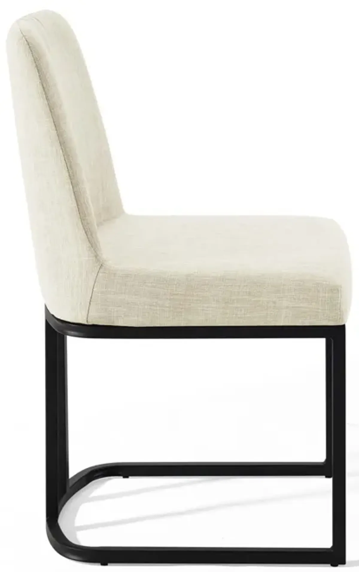 Amplify Sled Base Upholstered Fabric Dining Side Chair-Benzara