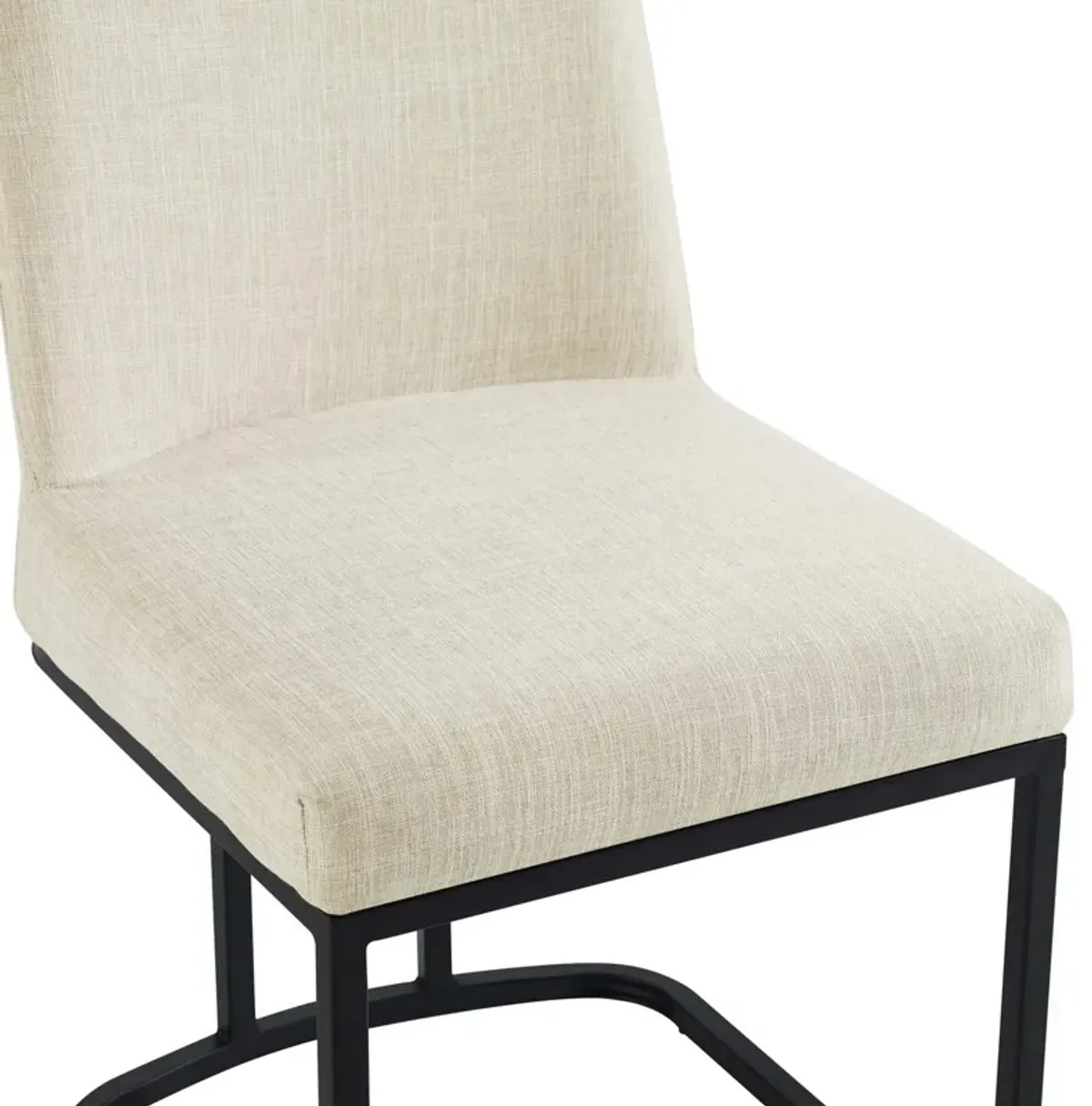 Amplify Sled Base Upholstered Fabric Dining Side Chair-Benzara