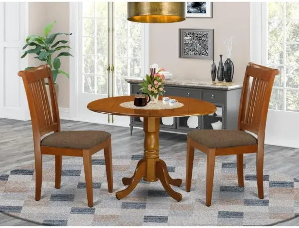 3 PC small Kitchen Table and Chairs set-breakfast nook plus 2 dinette Chairs