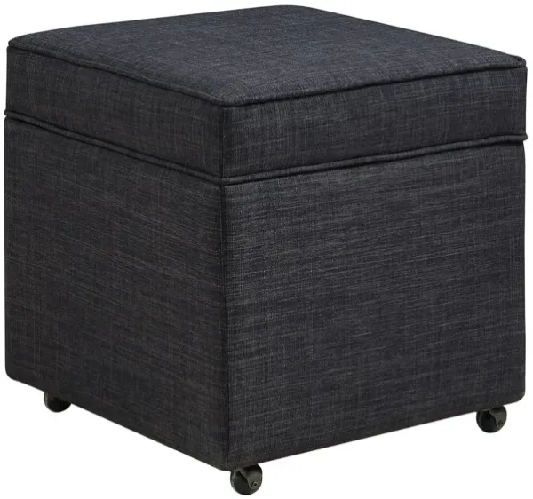 Inspired Home Francis Linen Ottoman
