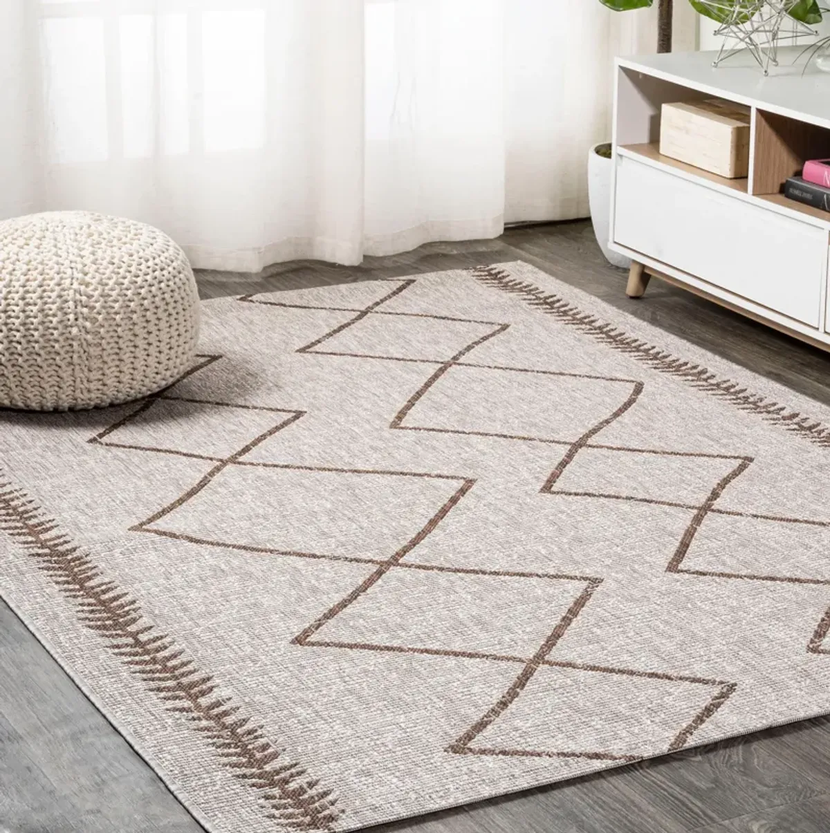 Derya Tribal Diamond Trellis Indoor/Outdoor Area Rug