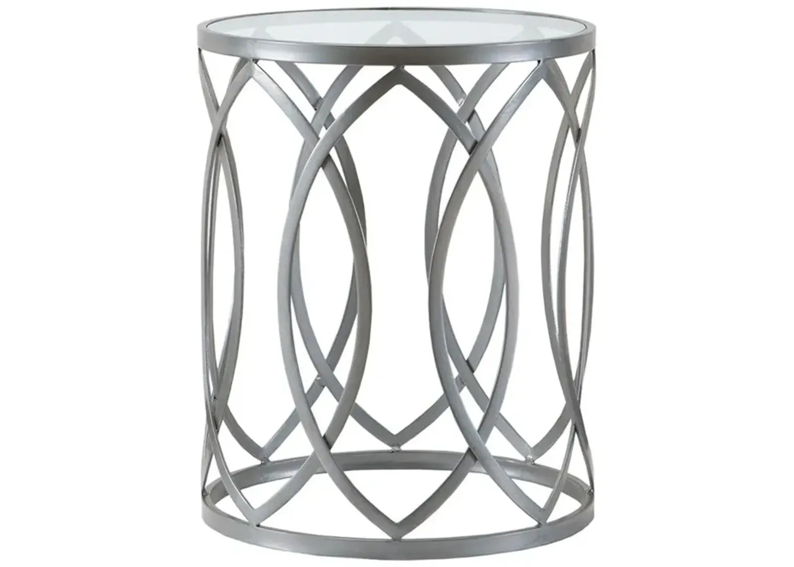 Belen Kox Modern Metal Eyelet Accent Table, Belen Kox