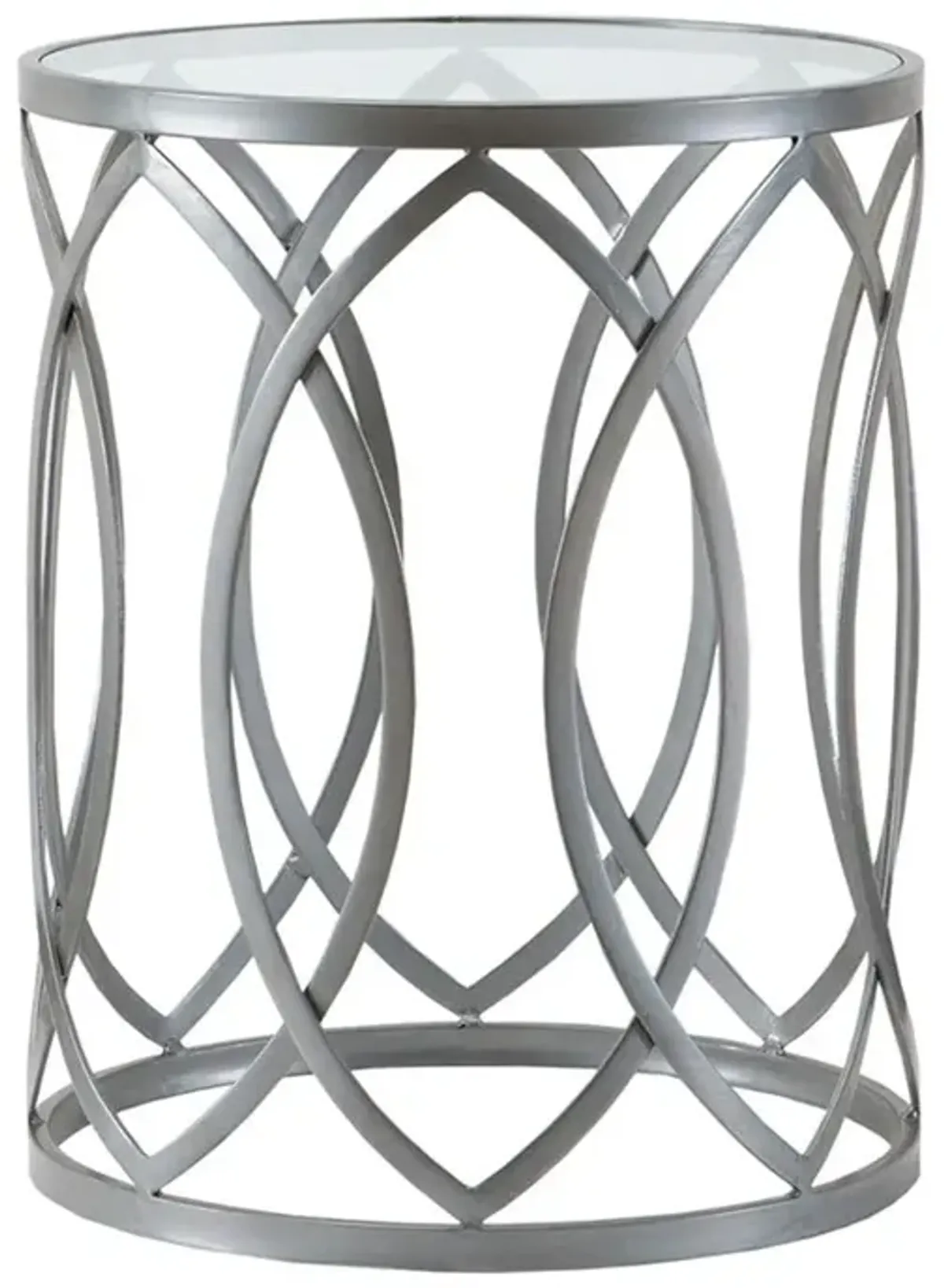 Belen Kox Modern Metal Eyelet Accent Table, Belen Kox