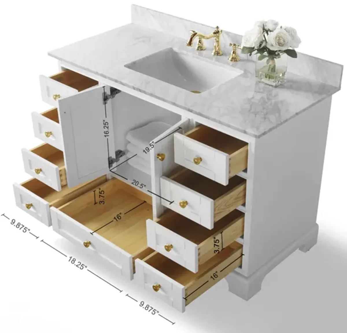 Audrey 48 in. Bath Vanity Set