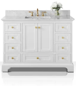 White with Gold Hardware color
