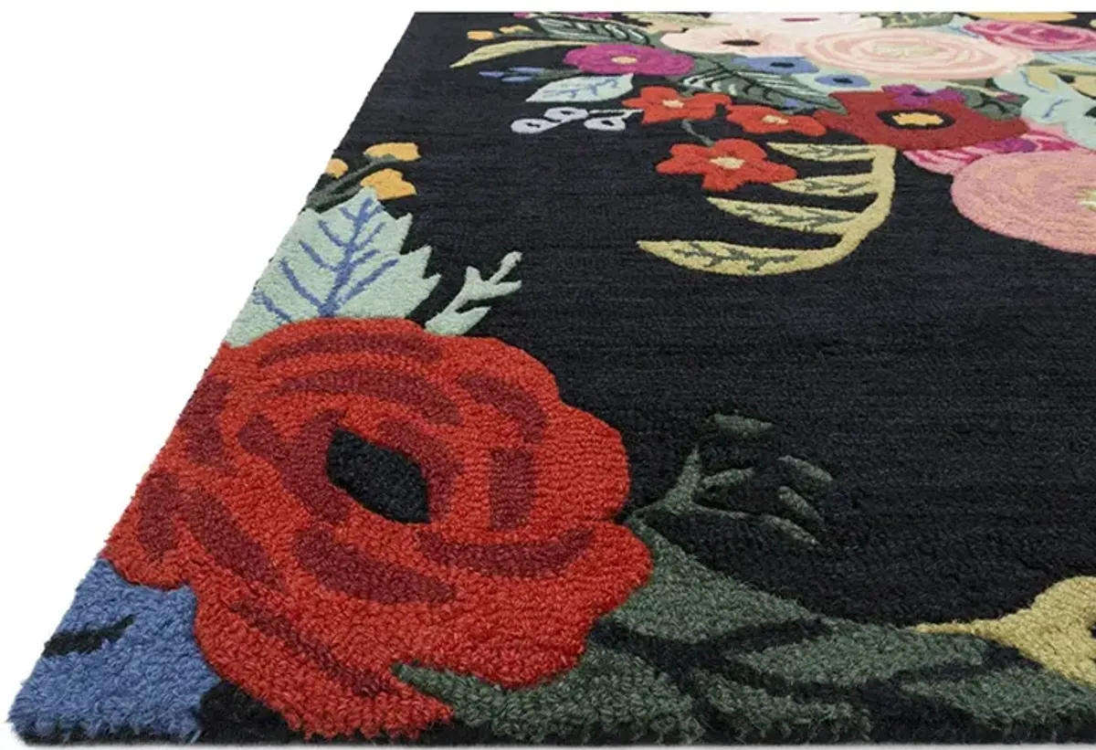 Les Fleurs LES03 Black/Multi 7'9" x 9'9" Rug