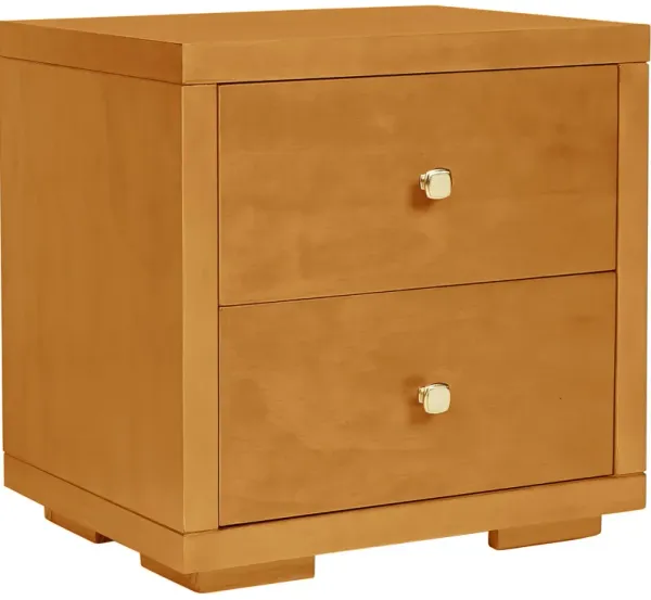 Minimalist Two Drawer Nightstand – Stylish Bedside Table with Storage