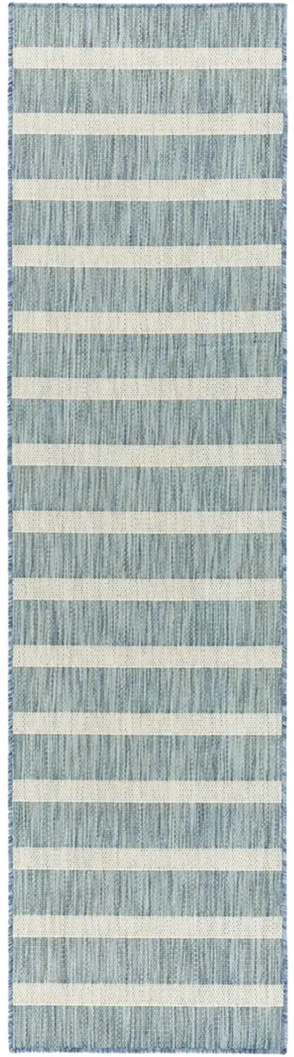 Positano POS03 Aqua/Ivory 2'2" x 12' Rug