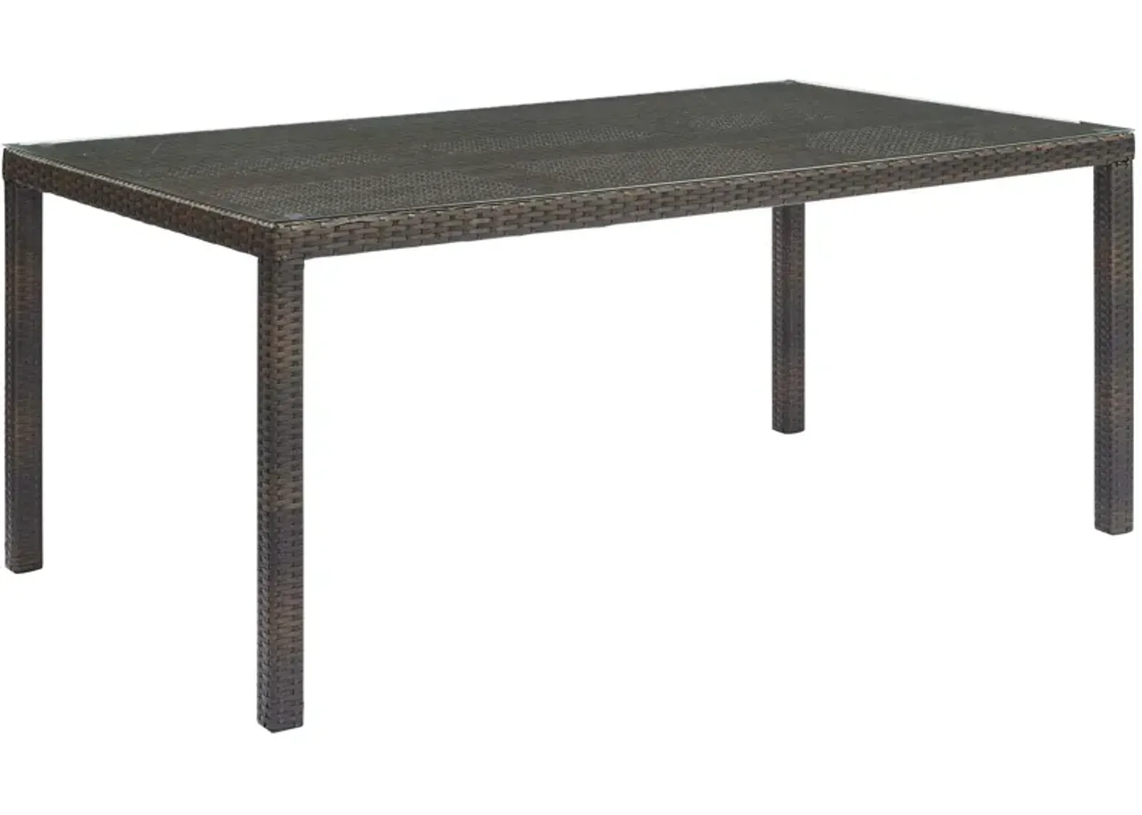 Modway - Conduit 70" Outdoor Patio Wicker Rattan Dining Table Brown