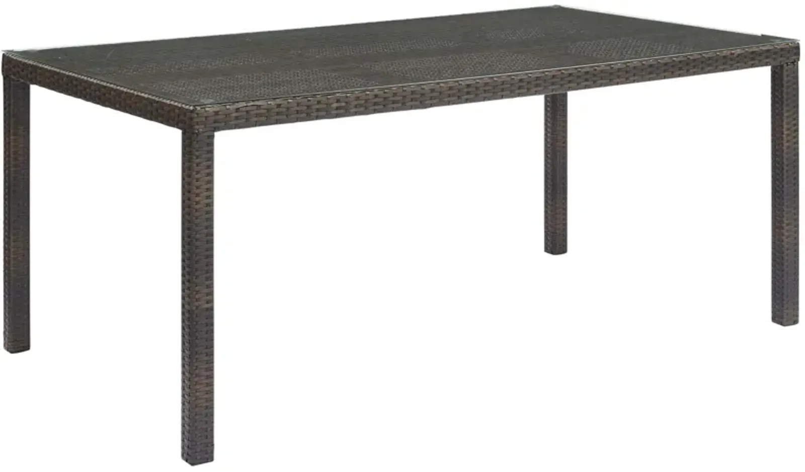 Modway - Conduit 70" Outdoor Patio Wicker Rattan Dining Table Brown