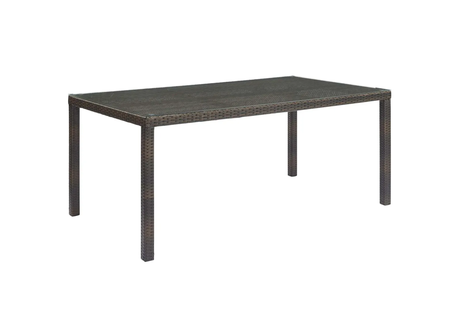 Modway - Conduit 70" Outdoor Patio Wicker Rattan Dining Table Brown