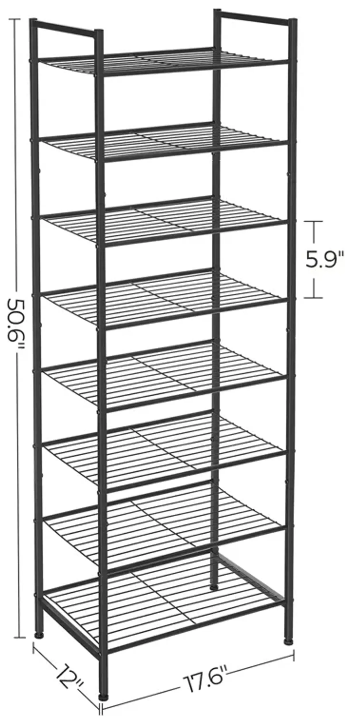 8-Tier Tall Shoe Storage Organizer for Vertical Space Efficiency and Easy Access