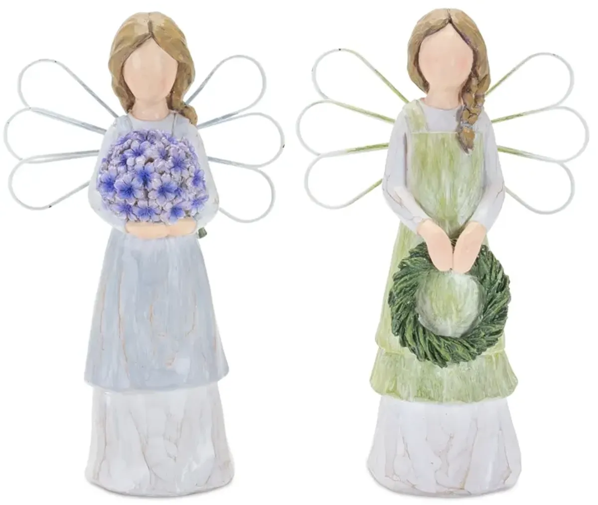 Set of 2 Angel Figurines – Heavenly Outdoor & Indoor Décor for Garden and Home