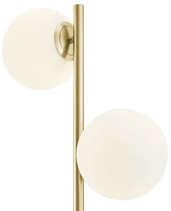 Anechdoche 2 Lights Gold and White Floor Lamp