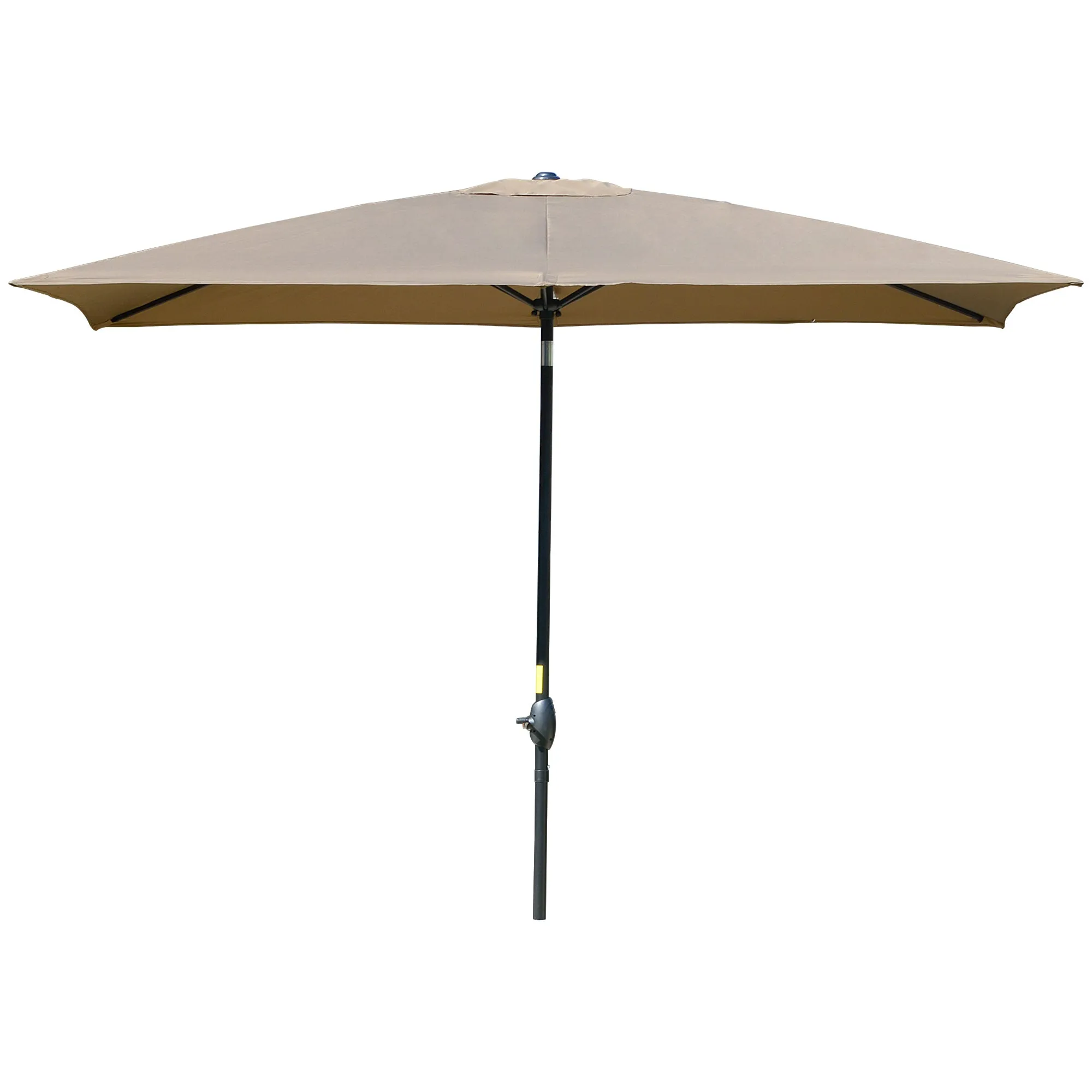 Coffee Patio Shade: 6.6x10 ft Rectangular Market Umbrella