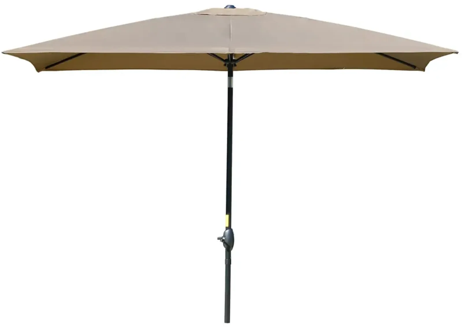 Coffee Patio Shade: 6.6x10 ft Rectangular Market Umbrella