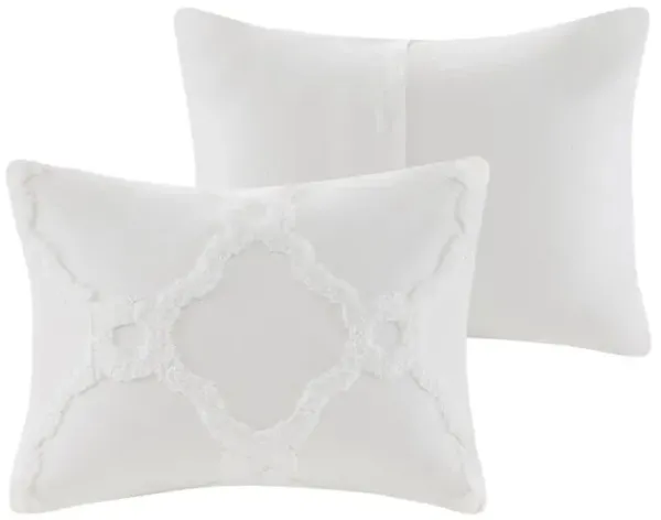 Gracie Mills Enrique Geometric Chenille Comforter Set - Queen