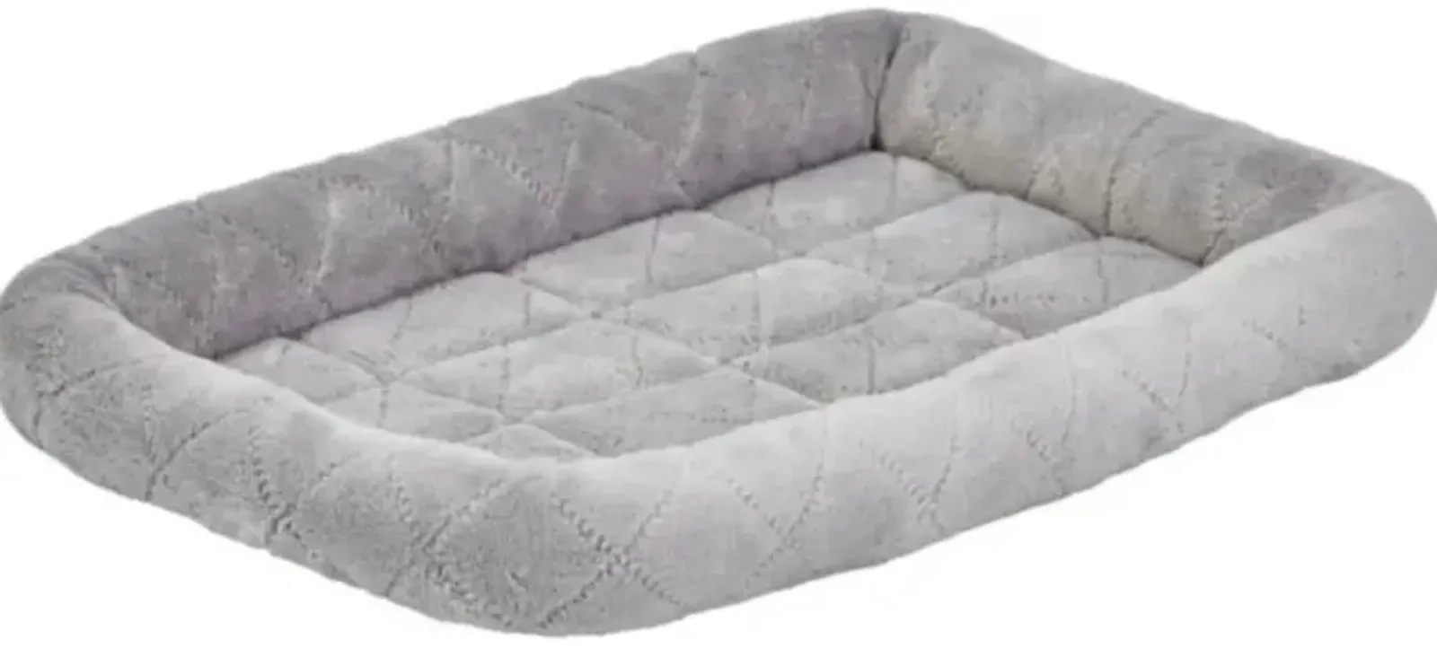 MidWest Quiet Time Deluxe Diamond Stitch Pet Bed Gray for Dogs