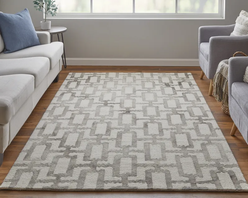 Lorrain 8919F Ivory/Taupe 5' x 8' Rug