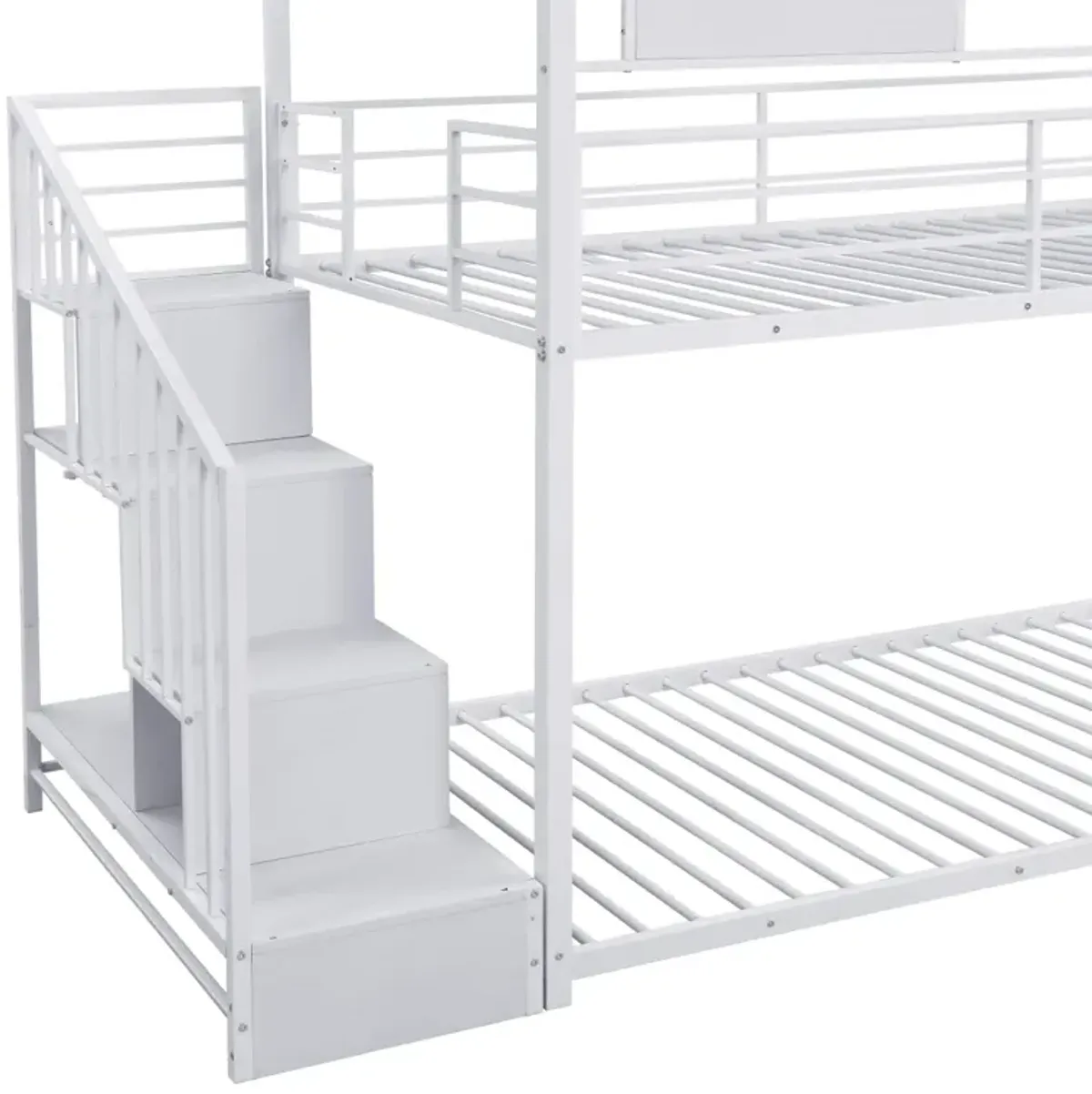 Metal Bunk Bed With Slide And Steps