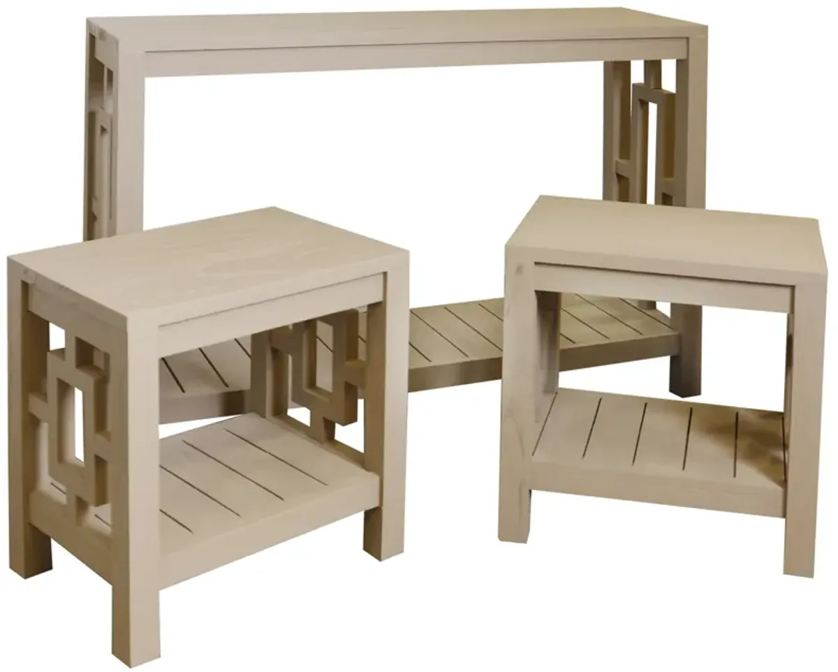 Cappuccino Console Table Set