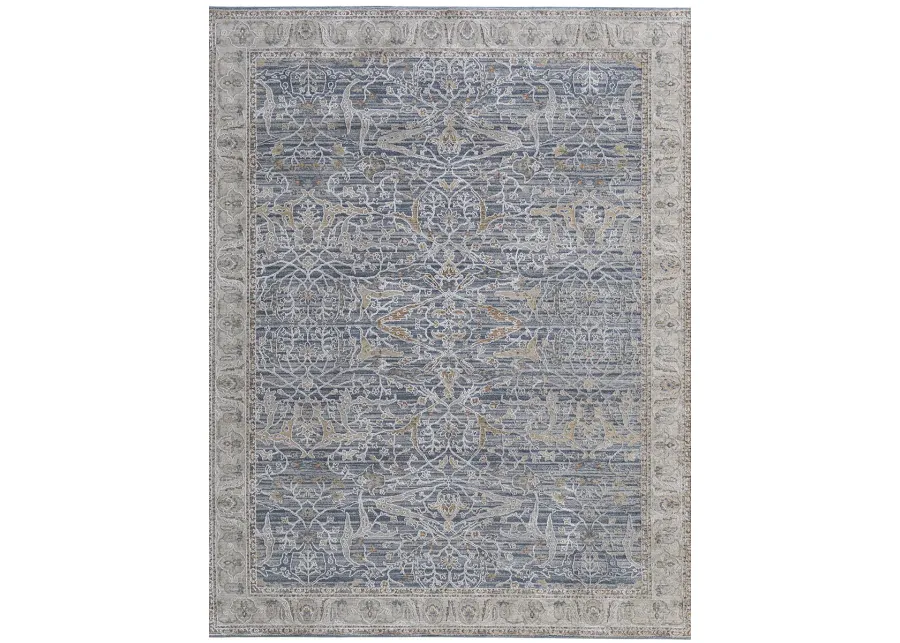 Pasha 39M4F 6'7" x 9'6" Blue/Taupe/Ivory Rug