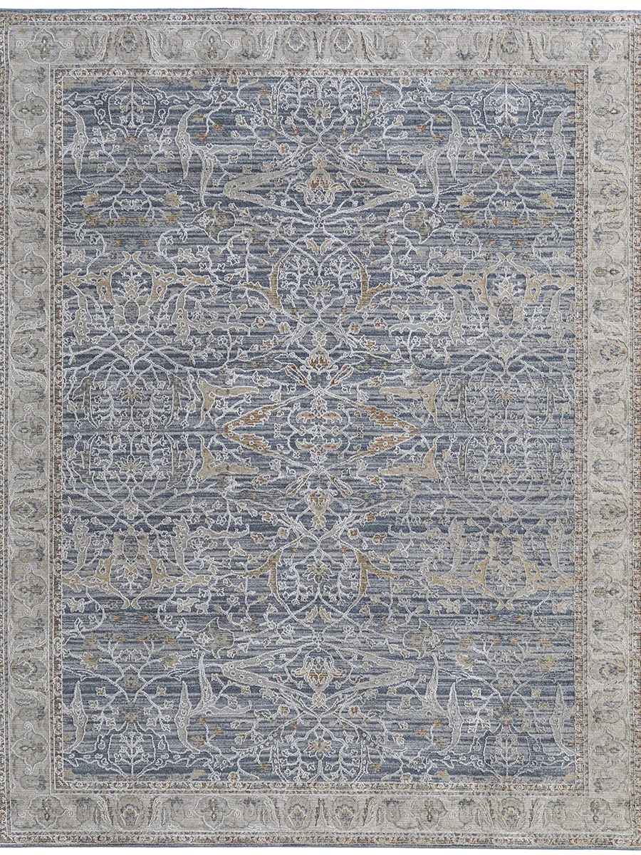 Pasha 39M4F 6'7" x 9'6" Blue/Taupe/Ivory Rug