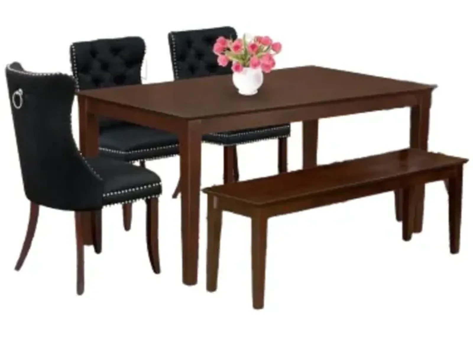 6 Piece Dining Table Set Consists of a Rectangle Kitchen Table