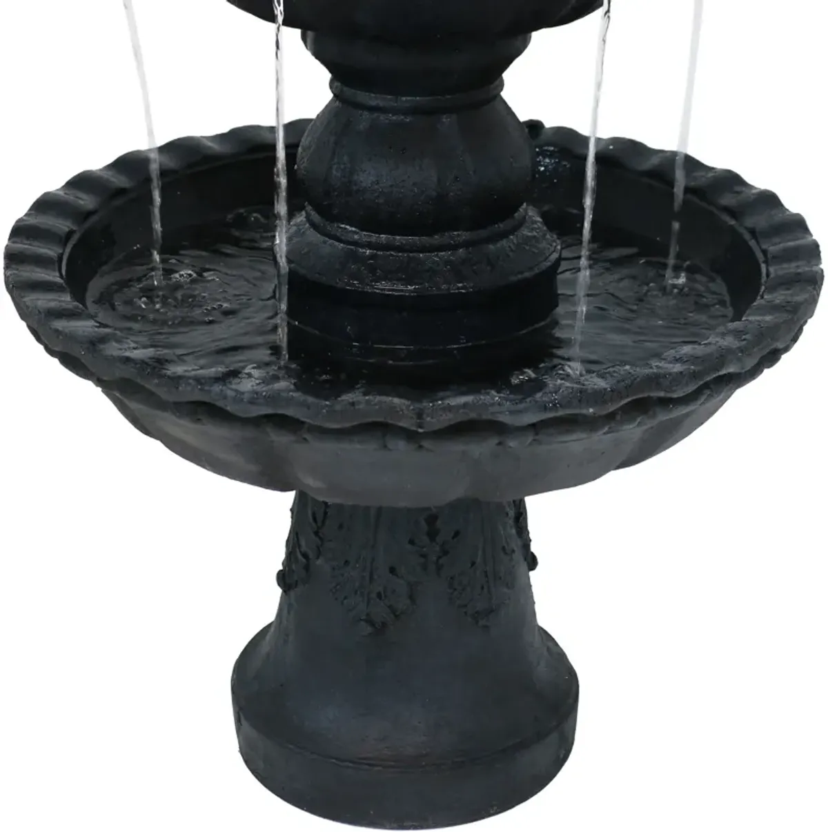 Sunnydaze Pineapple Resin Outdoor 4-Tier Water Fountain