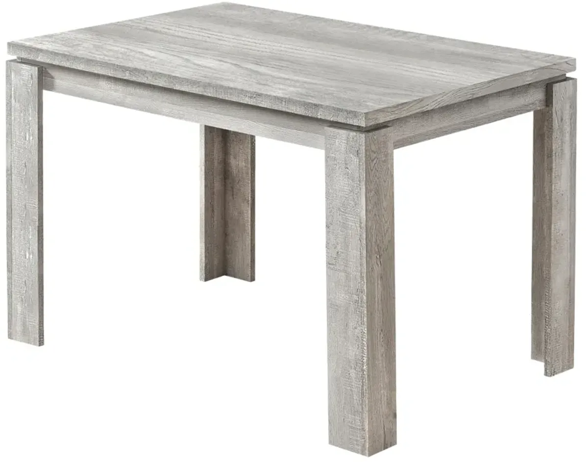 Monarch Specialties 32"X 48" / GREY RECLAIMED WOOD-LOOK Dining Table