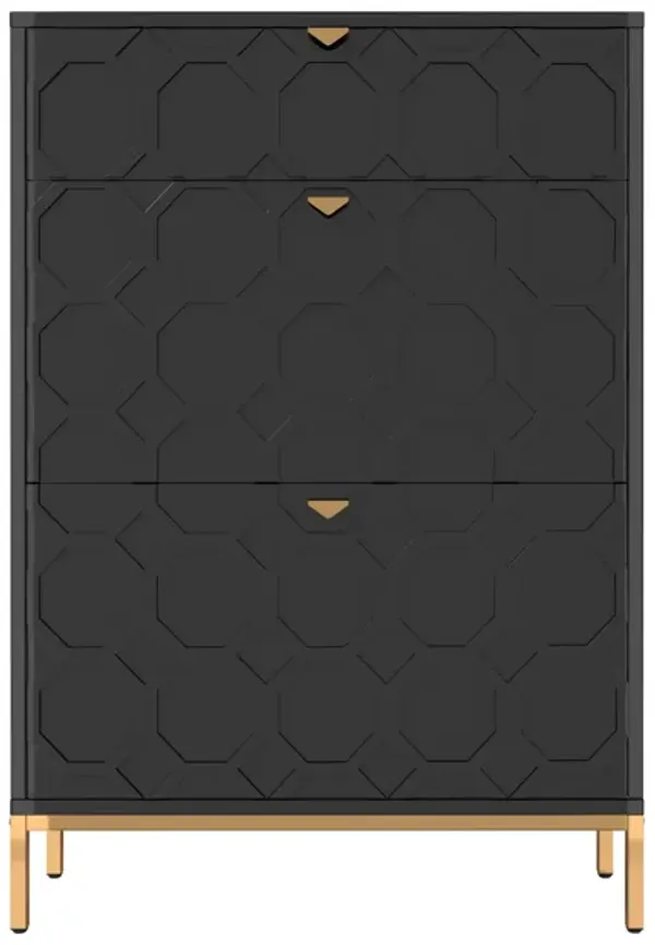 46.6 in. H x 31.5 in. W. Green MDF Shoe Storage Cabinet 24-Pair