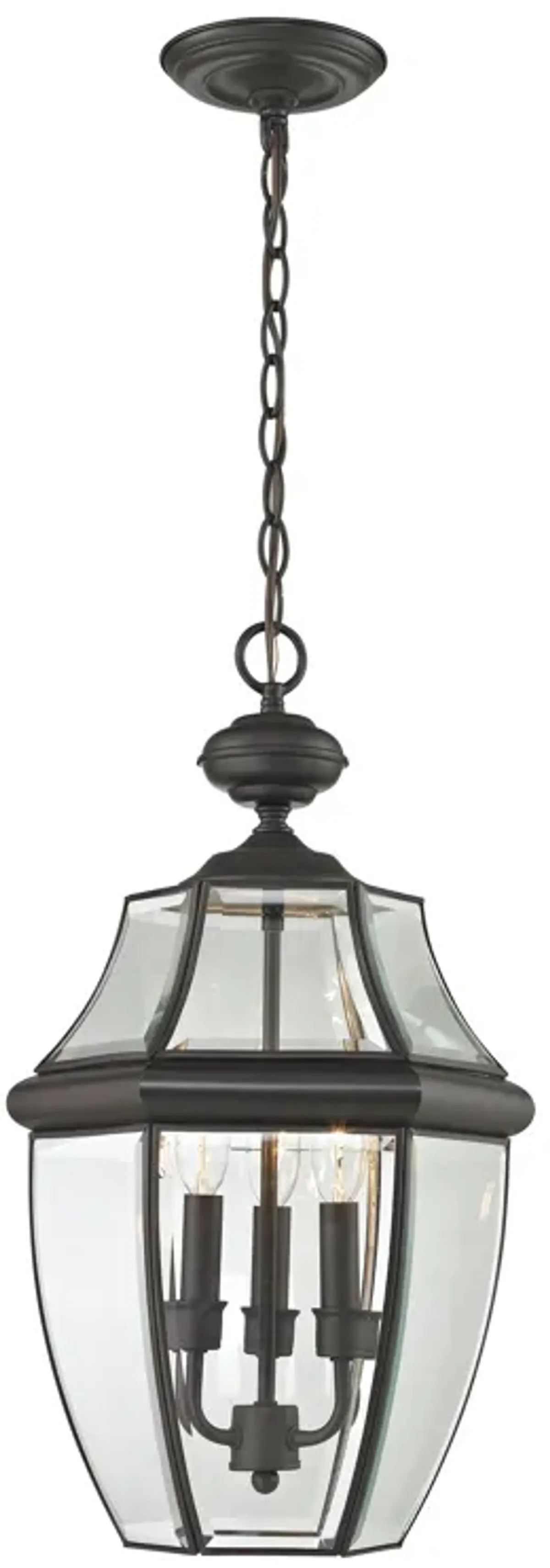 Ashford 12'' Wide 3-Light Bronze Outdoor Pendant