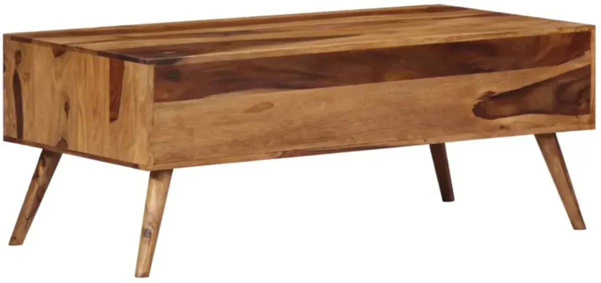 vidaXL Coffee Table 39.4"x19.7"x15.4" Solid Sheesham Wood