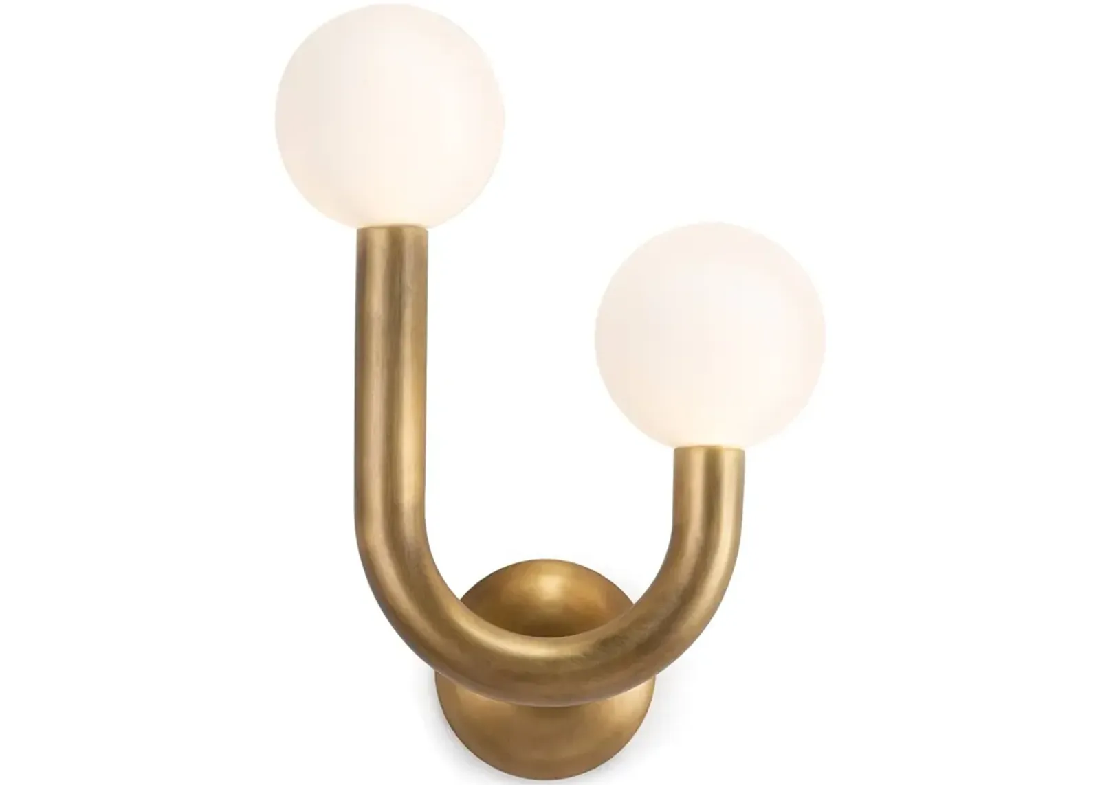 Happy Sconce Right Side in Natural Brass