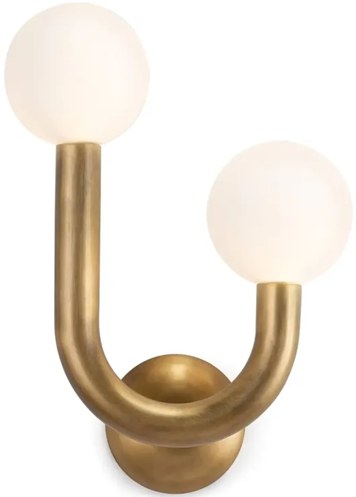 Happy Sconce Right Side in Natural Brass