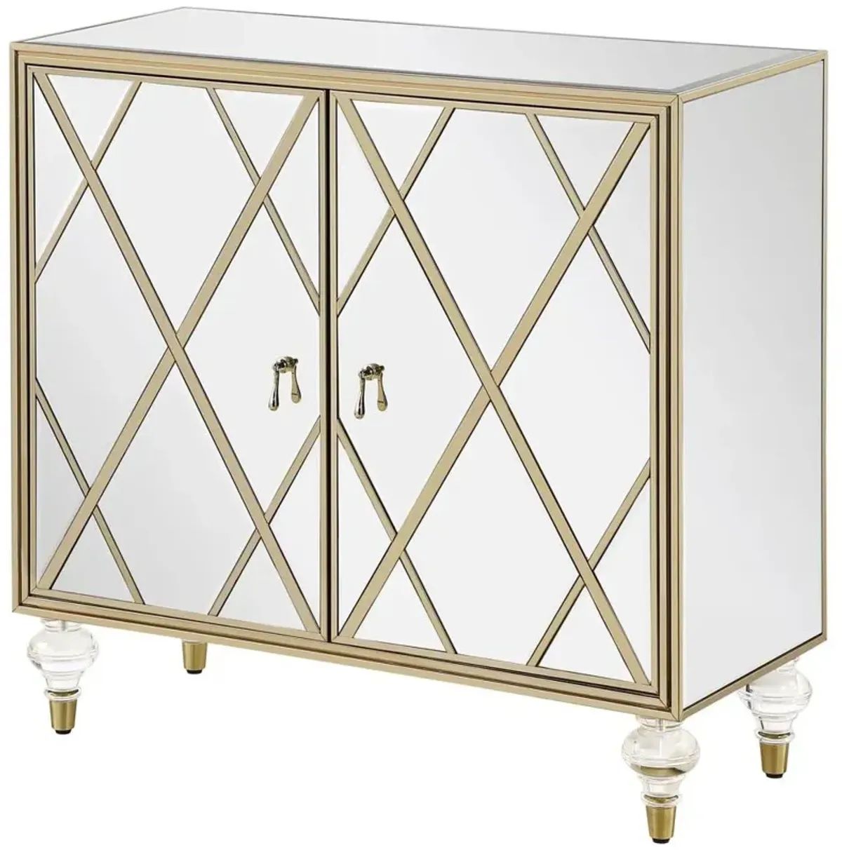 Coaster Co. of America Astilbe 2-door Accent Cabinet Mirror and Champagne