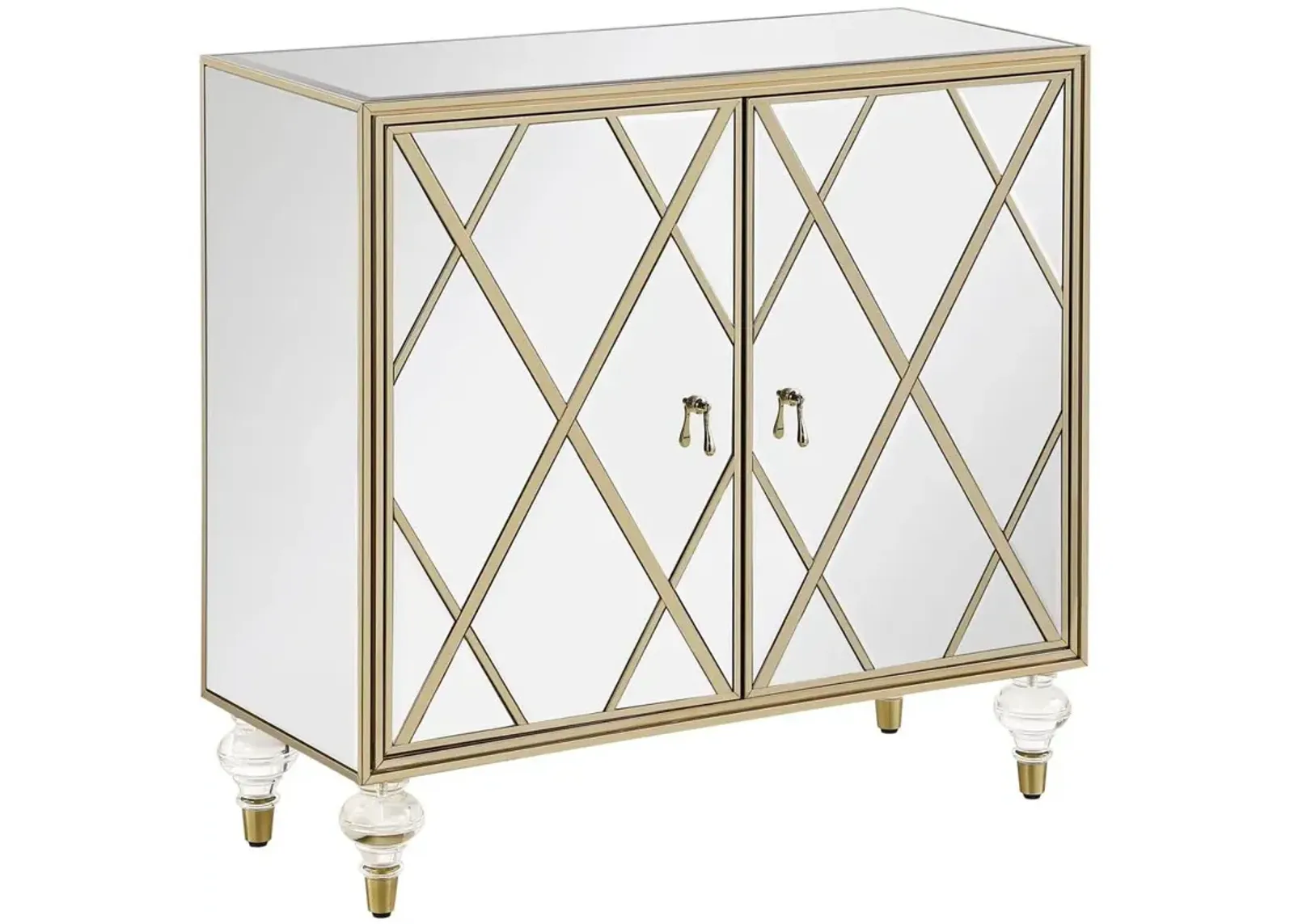 Coaster Co. of America Astilbe 2-door Accent Cabinet Mirror and Champagne