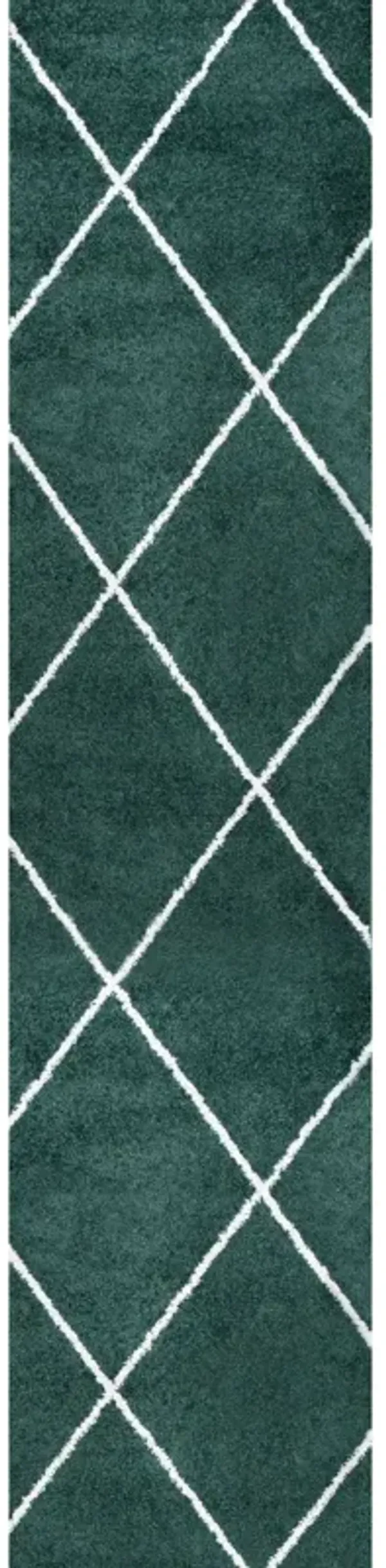 Cole Minimalist Diamond Trellis Round Area Rug