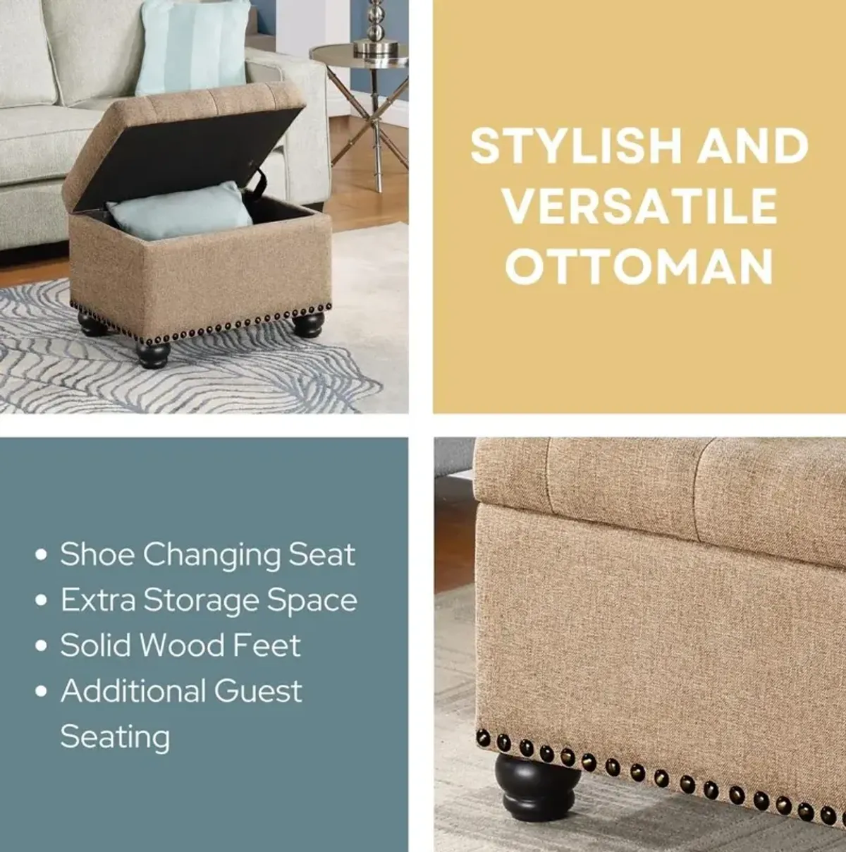 Convience Concept, Inc. 7th Avenue Storage Ottoman