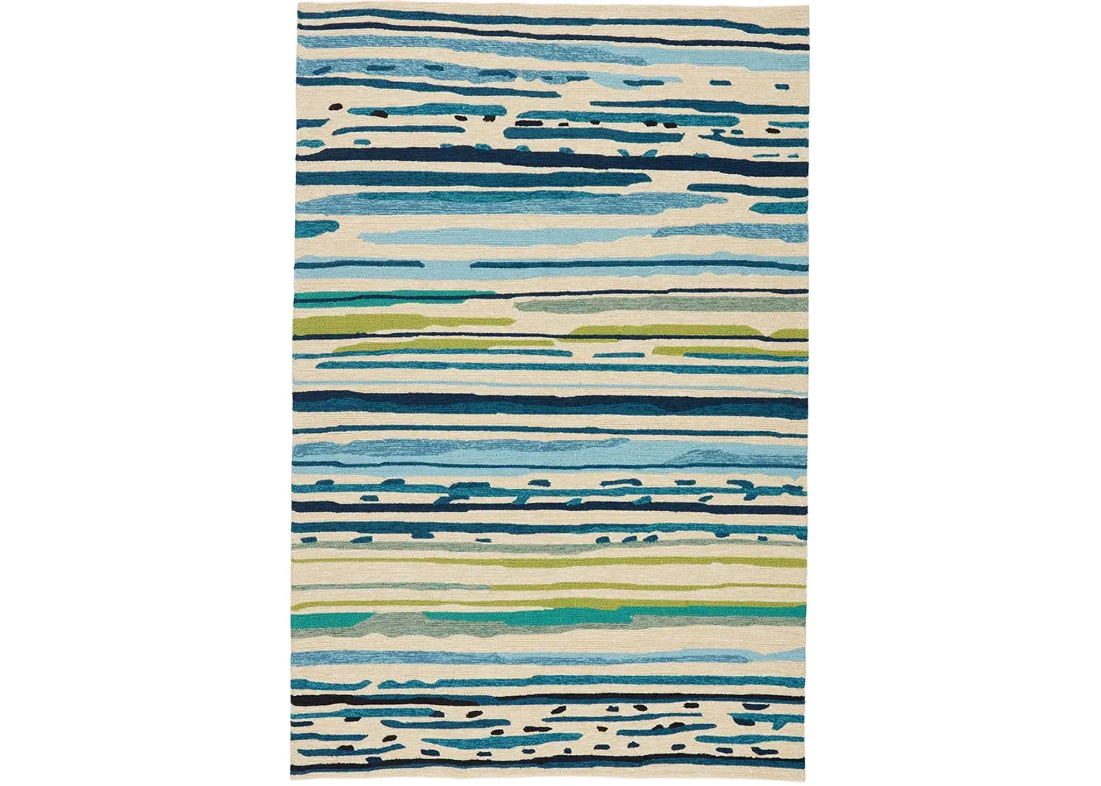 Colours Sketchy Lines Blue 2' x 3' Rug