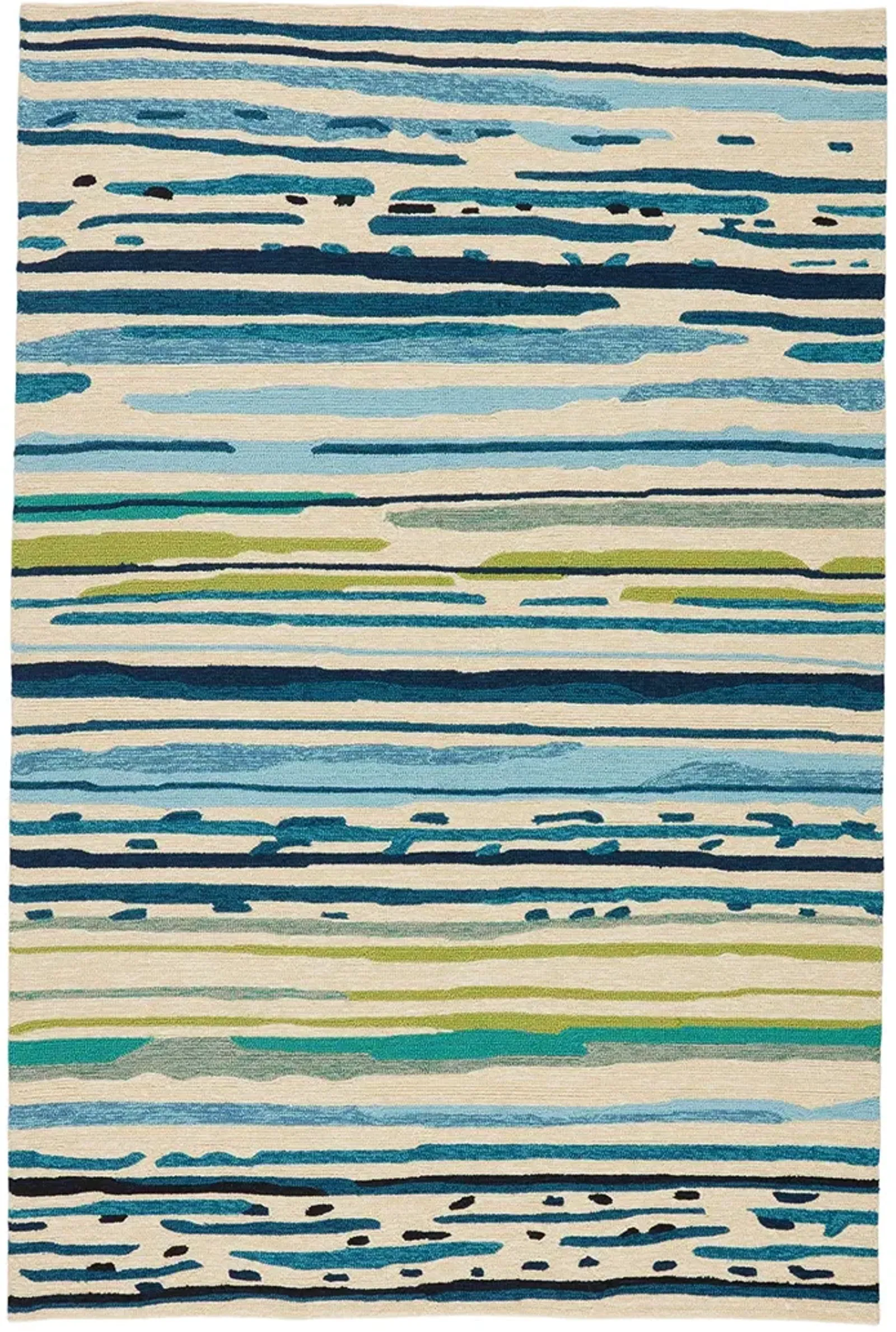 Colours Sketchy Lines Blue 2' x 3' Rug