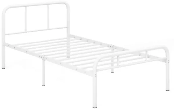 Hivvago Modern Metal Platform Bed with Headboard and Footboard